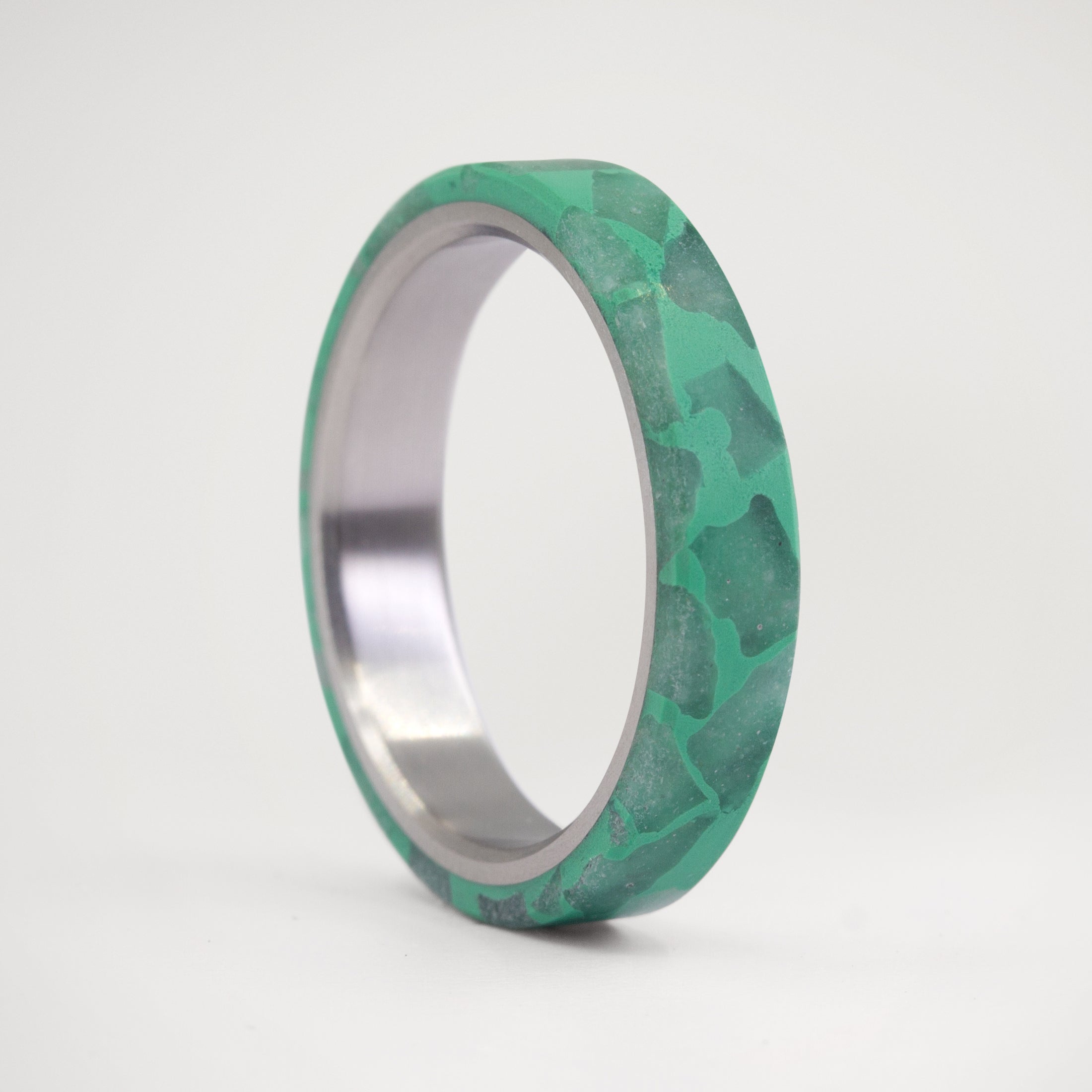 Green & quarzo Terrazzo ring