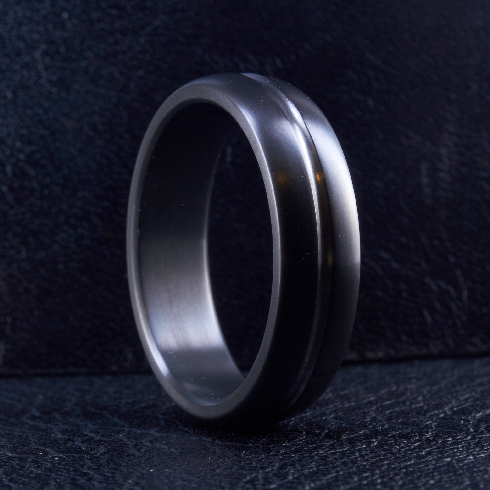 Black Zirconium Low Relief Ring