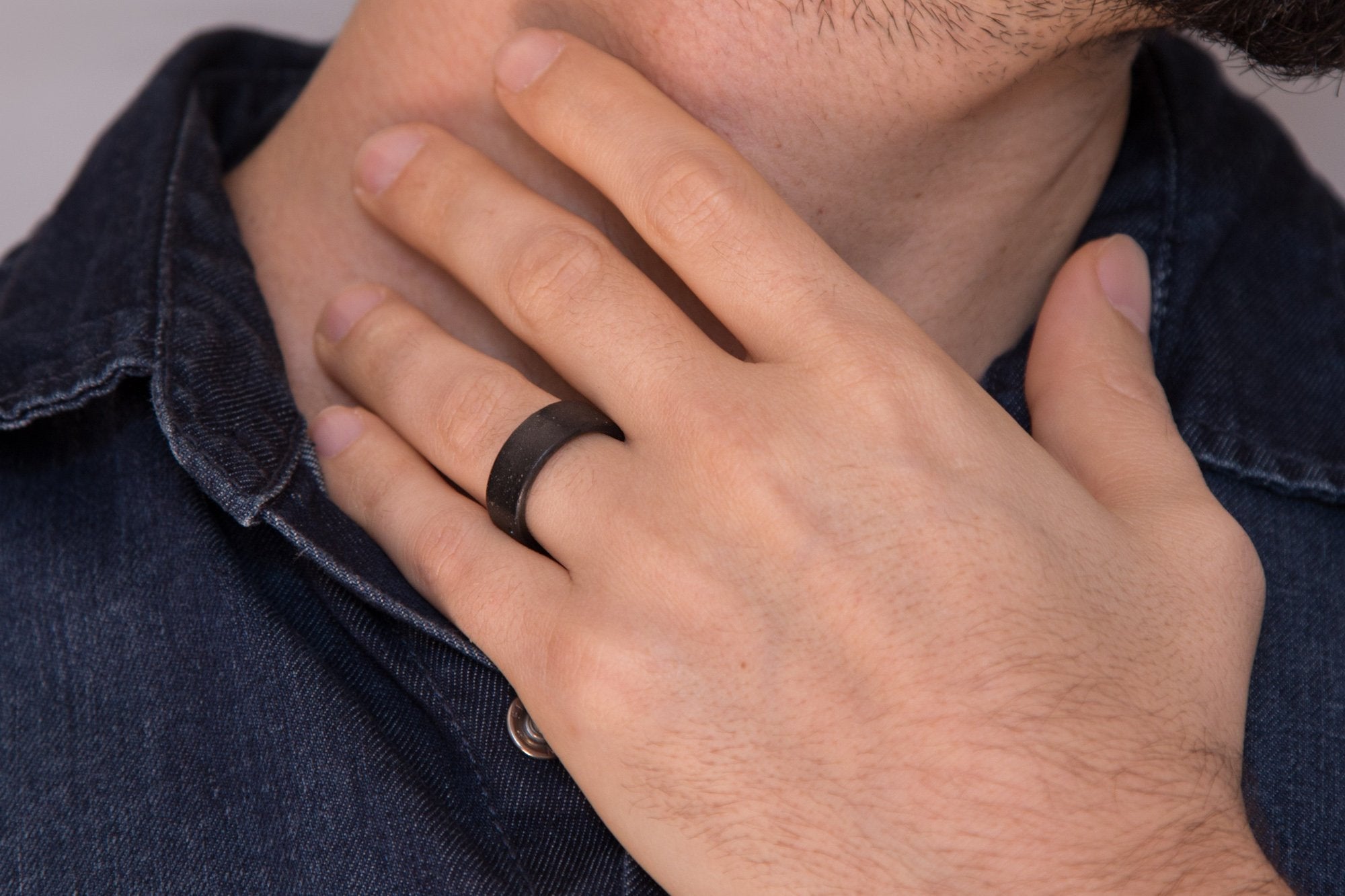 pearly black concrete ring Ring - Loreto Rings 
