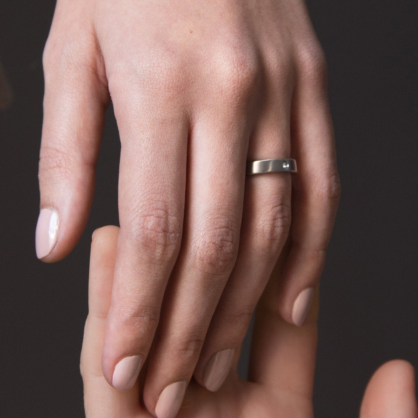 Matte and flat titanium Ring - Loreto Rings 